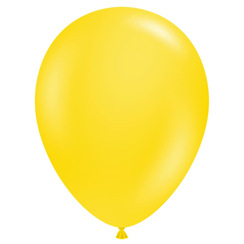 Tuf-Tex 15009 Yellow Latex Party Balloons, 5", Yellow, Pack of 50