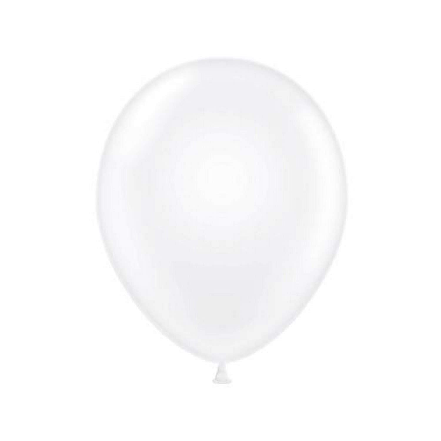 Tuf-Tex 15014 Crystal Clear Latex Party Balloons, 5", Clear, Pack of 50