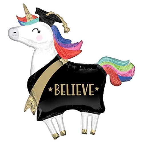 Buy Unicorn Believe Rainbow Graduation Grad Super-shape 33" Foil Balloon  for only $4.74 byAnagram
