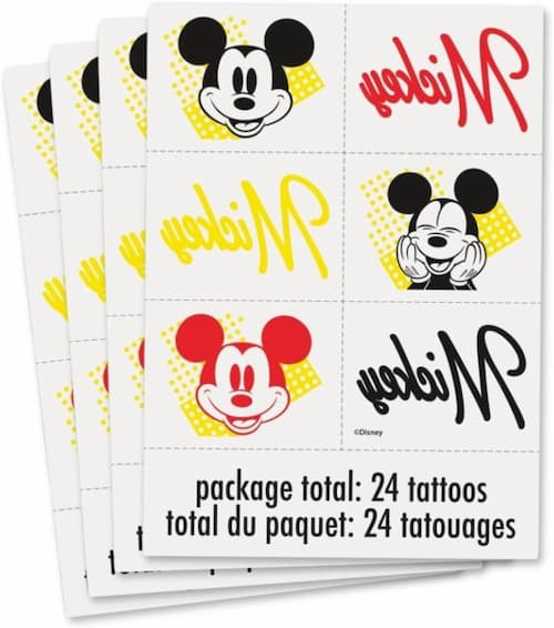 Buy Unique Disney Mickey Mouse Tattoos - Pack of 24  for only $2.99 by Unique