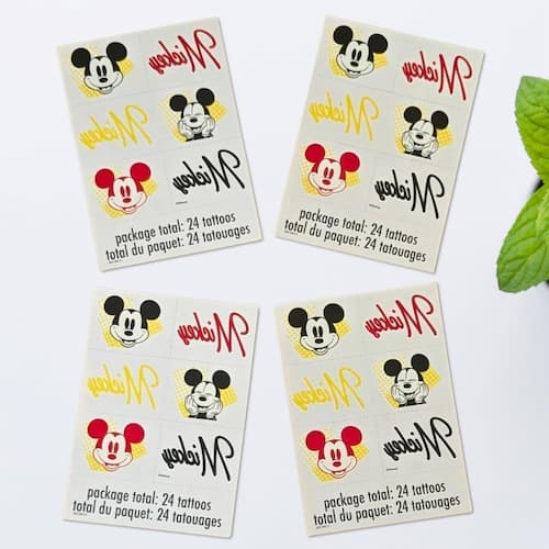 Buy Unique Disney Mickey Mouse Tattoos - Pack of 24  for only $2.99 by Unique