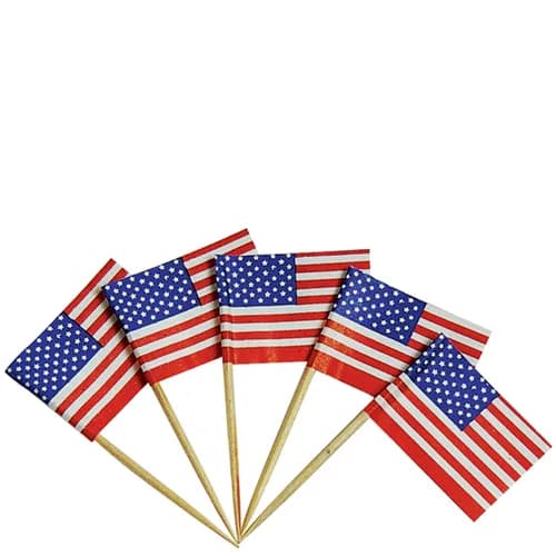 Buy USA Toothpick Flag Cupcakes Toppers (100 pcs) for only $2.99 by Sempertex Balloons