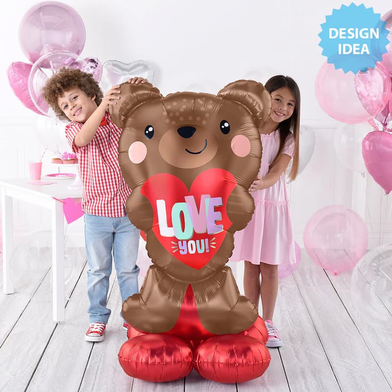 Buy Valentine's Day AirLoonz Brown Teddy Bear 49" Foil Balloon for only $19.99 by Anagram