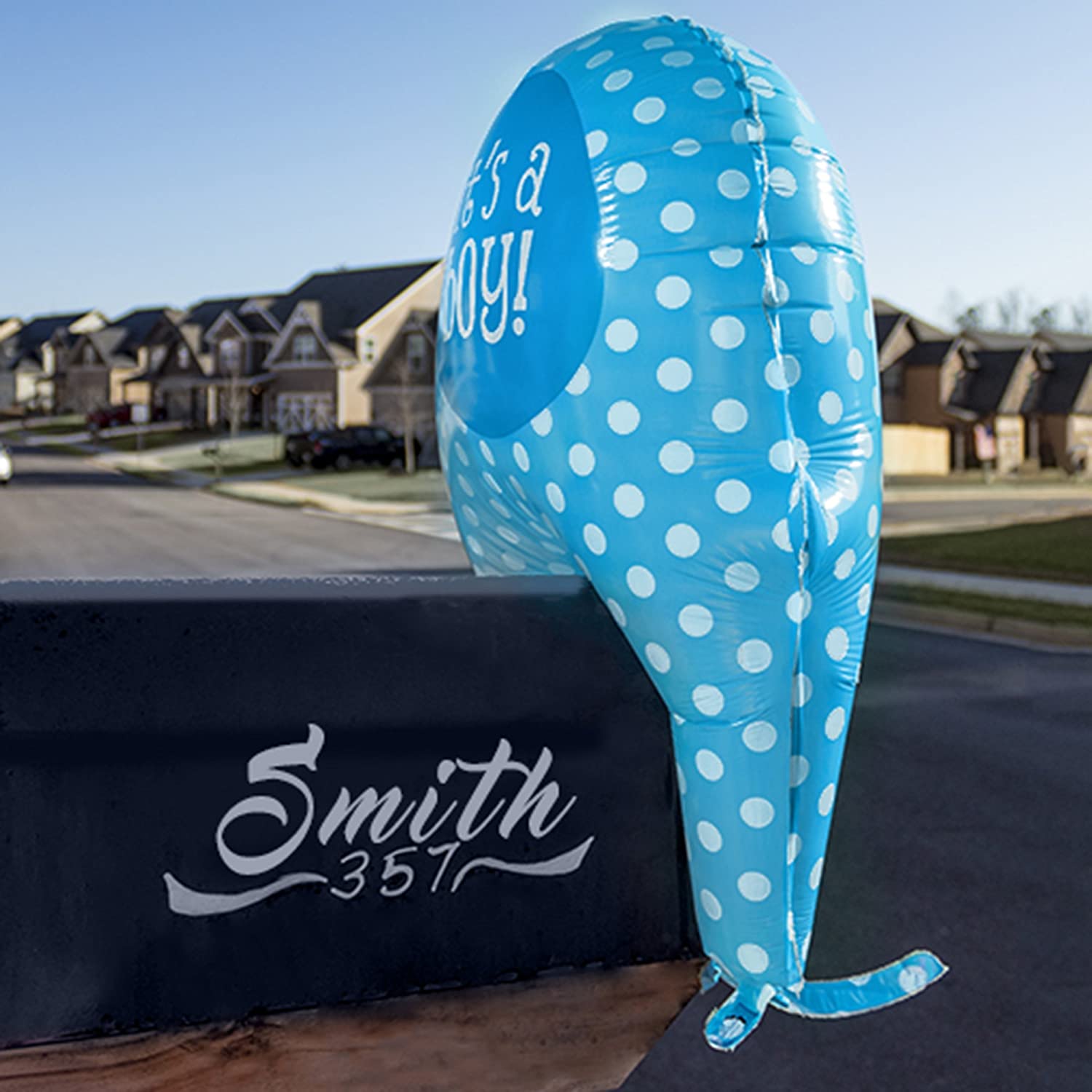 Buy Welcome Home Baby  It's a Boy Blue Elephant Mailbox Balloon for only $12.99 by Anagram